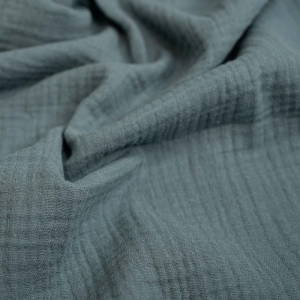 Musselin Double Gauze Amelie rauchblau