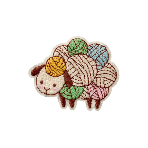 Applikation Schaf mit Wolle