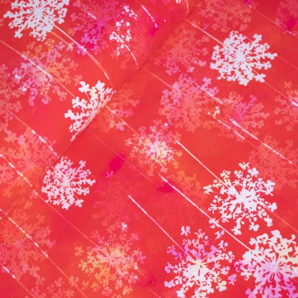 Baumwolljersey Pusteblume rot