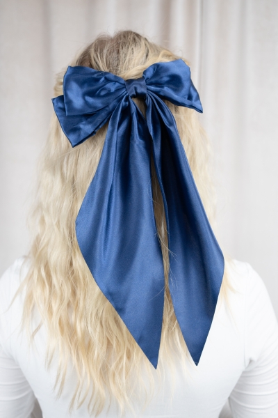 Haarschleife Haarspange navy