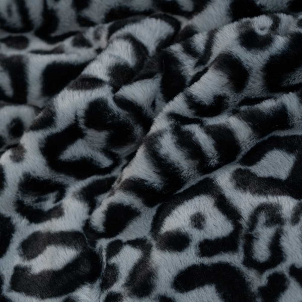 Kunstfell Plüsch Soft Leo grau