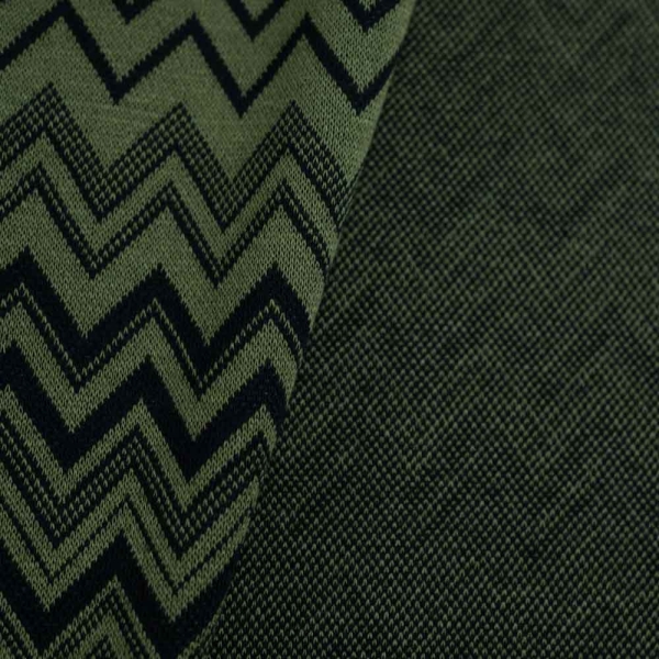 Jacquard Jersey Chevron khaki