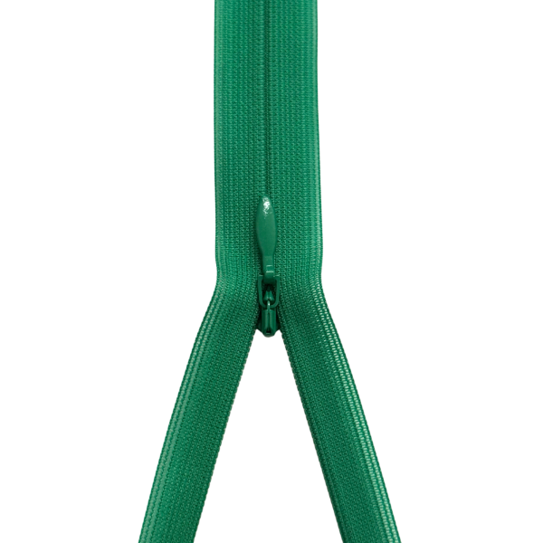 YKK nicht teilbarer Reißverschluss nahtverdeckt grün 60cm
