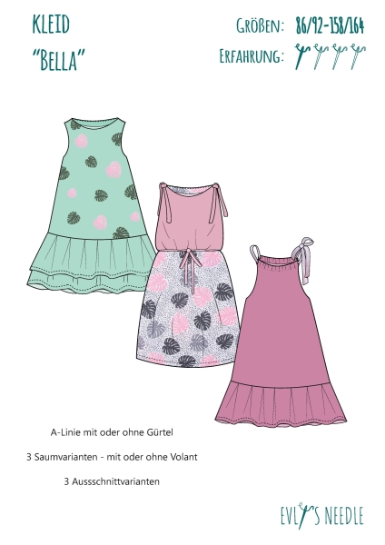 Schnittmuster BELLA Papierschnittmuster