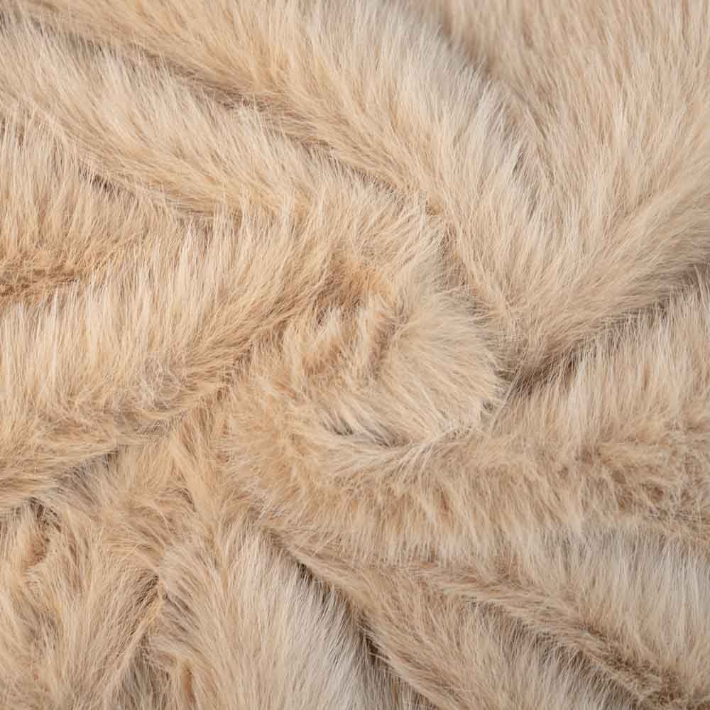 Super Weiches Kunstfell Stoffmaterial In Beige – 75 Cm X 50 Cm, Luxus-Plüsch Für Basteln & Deko