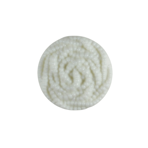 Modeknopf Perlenmuster 18mm weiß