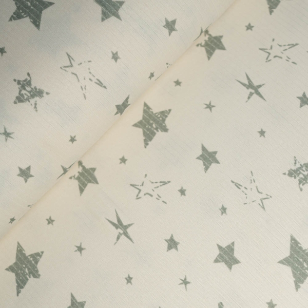 Ripp Baumwolljersey Sternchen salbei