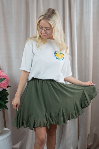 Volantrock Emilia khaki