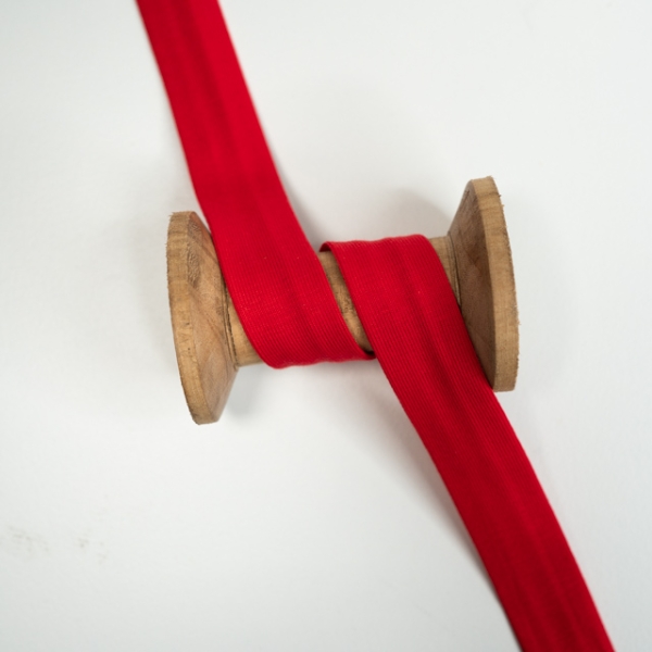 Baumwolljersey Schrägband Lena rot