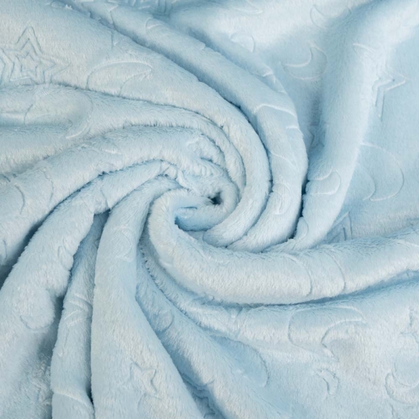 Wellnessfleece Sternenhimmel hellblau
