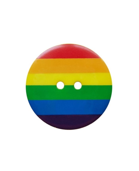 Dekoknopf Regenbogen 25mm gelb