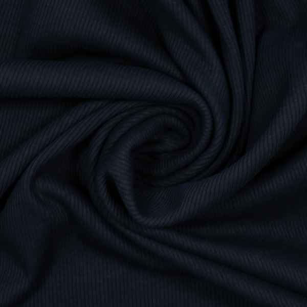 Baumwolljersey Ripp navy