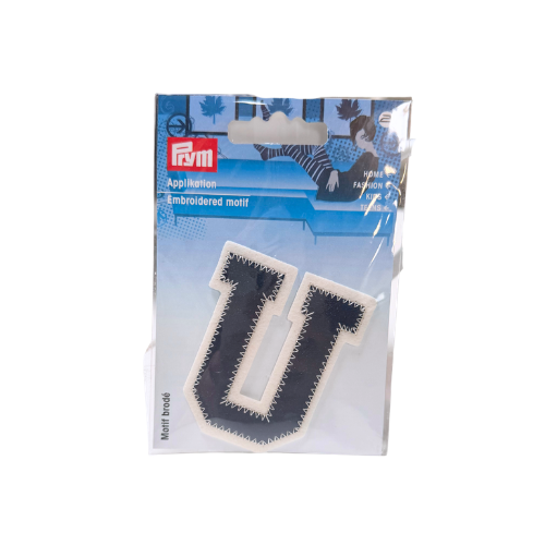 Applikation Buchstabe U navy