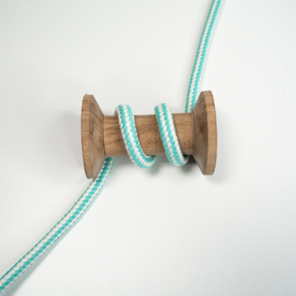 Weiche Kordel 8mm weiß-mint
