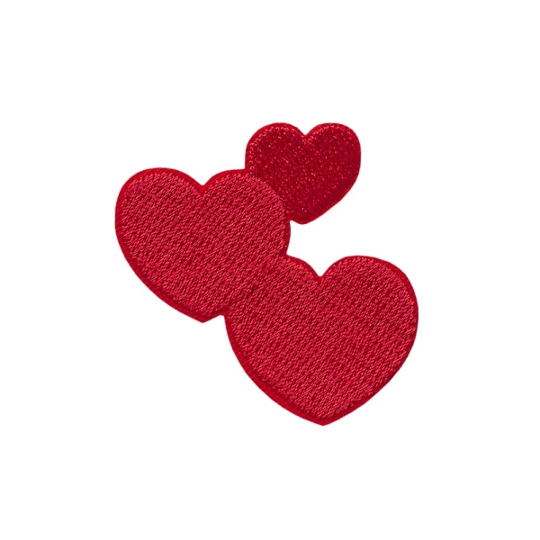 Applikation Herzen rot