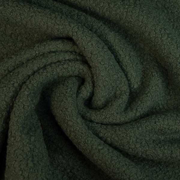 Bouclé Mantelstoff khaki
