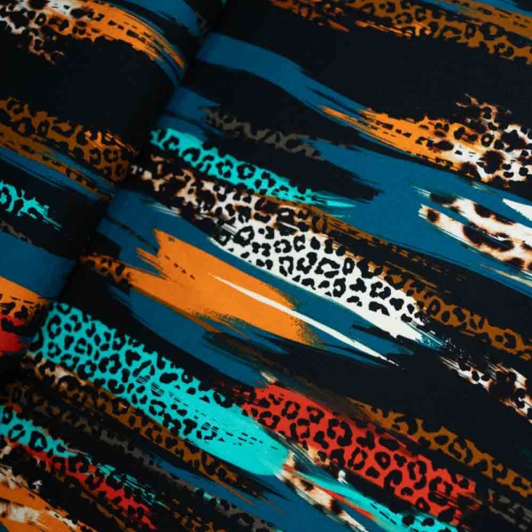 Baumwolljersey Leo Stripes dunkelblau