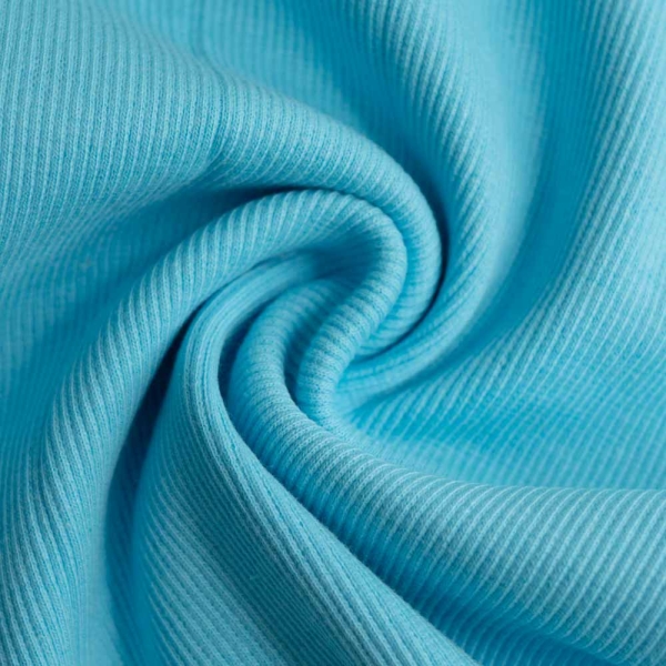 50cm Zuschnitt Ripp Bündchen hellblau