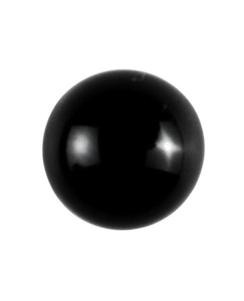 Modeknopf glänzend 13mm schwarz