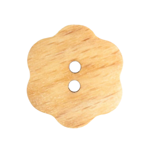 Holzknopf Blume 20 mm