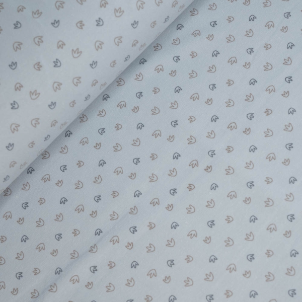 Baumwolljersey kleine Blumen hellblau