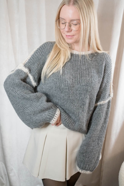 Strick Pullover SUPER SOFT anthra