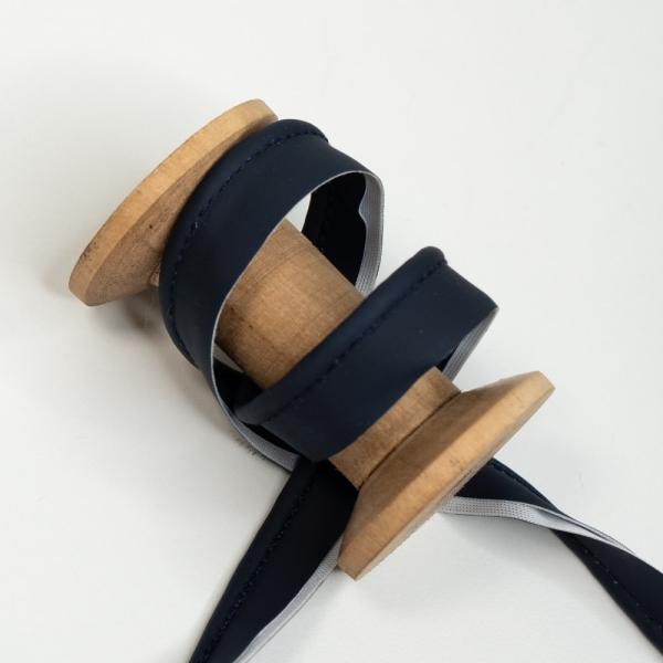 Kunstleder Paspelband 10mm navy