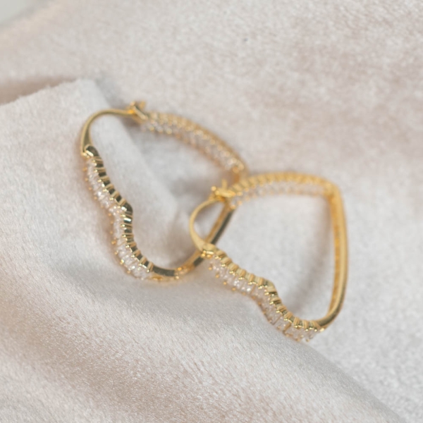 Ohrringe Herzen gold