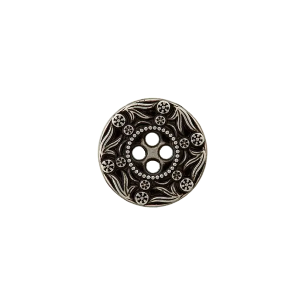 Prym Metallknopf 4-Loch 15mm schwarz