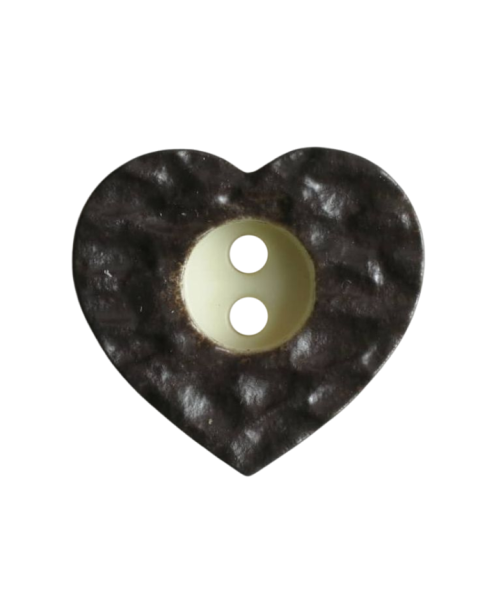 Kinderknopf Herz 18mm braun