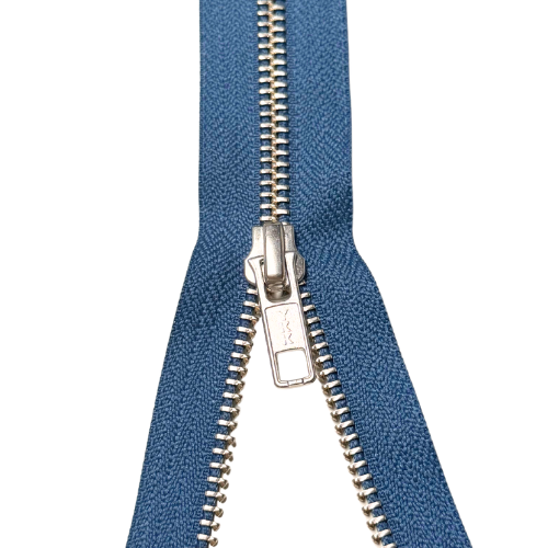 YKK nicht teilbarer Reißverschluss Metall jeansblau 22cm