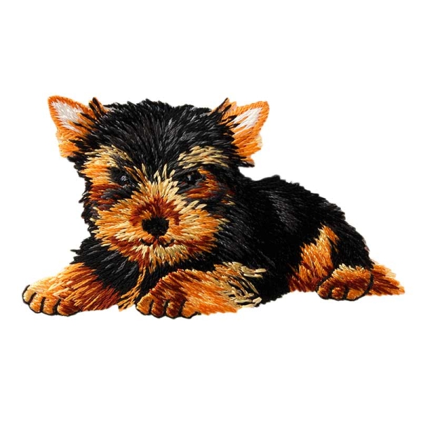 Applikation Hund schwarz/braun