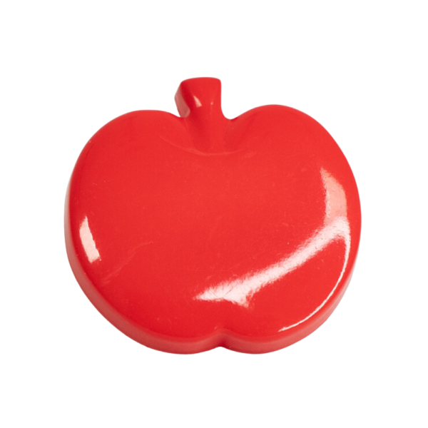 Kinderknopf Apfel 18mm rot