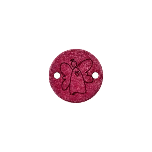 Zierteil Engel mit Herz dunkelrot 15mm