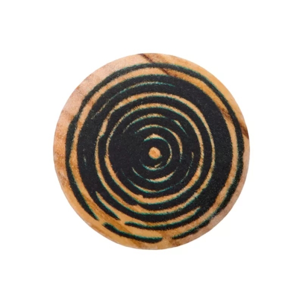 Holzknopf Öse spirale 20mm schwarz