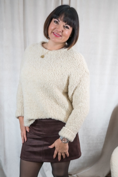 Bouclé Pullover Bea natur