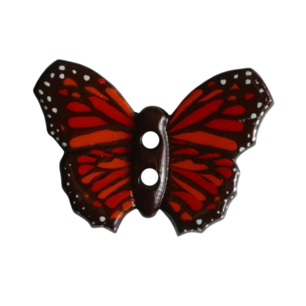 Kinderknopf Schmetterling braun 28mm