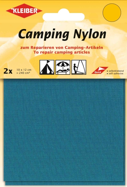 Kleiber Applikation Klebeflicken Camping Nylon aqua