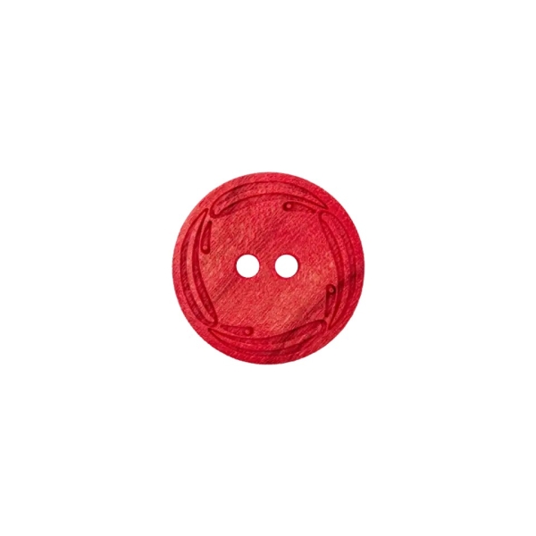 Holzknopf Ranke 18mm rot