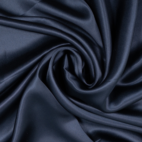 Italienischer Seidensatin navy
