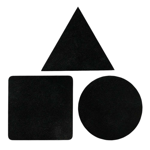 Applikation Lederformen Set schwarz