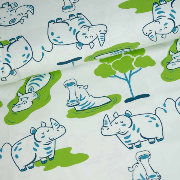 Baumwolljersey Nilpferd ecru