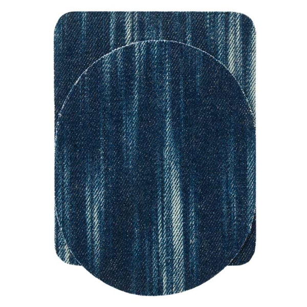 Applikation Streifenmuster blau