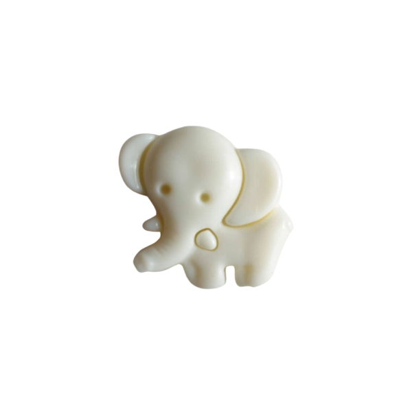 Kinderknopf Elefant 20mm weiß