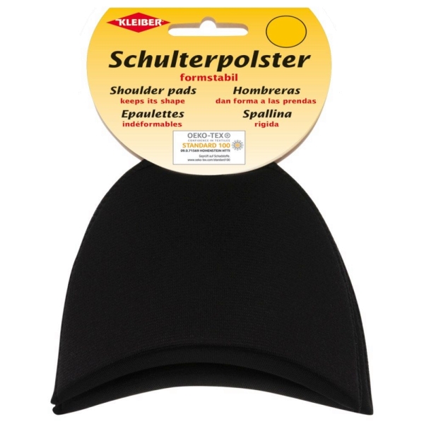 Kleiber Schulterpolster Satin Halbmond schwarz