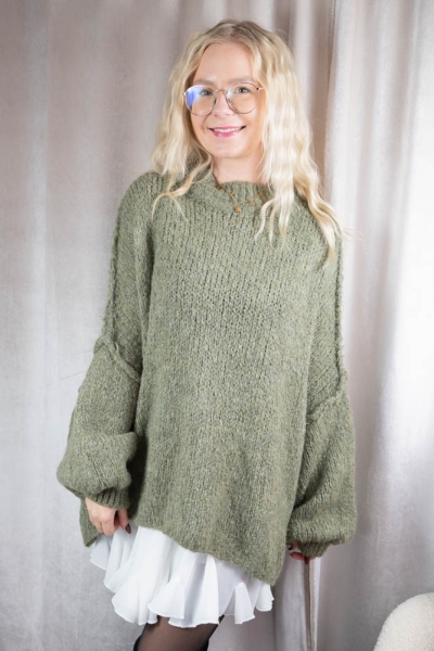 Oversize Strick Pullover Pina khaki