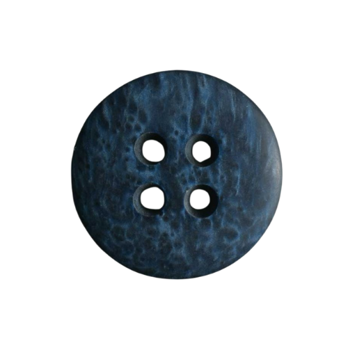 Modeknopf gemustert 25mm blau