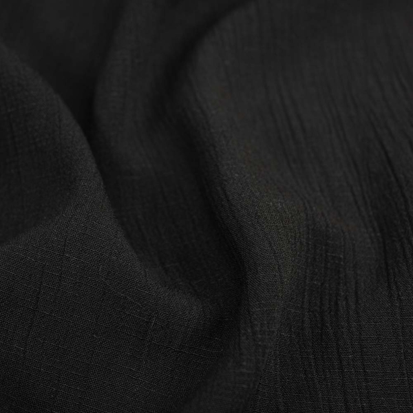 Viskose Leinen Crinkle schwarz