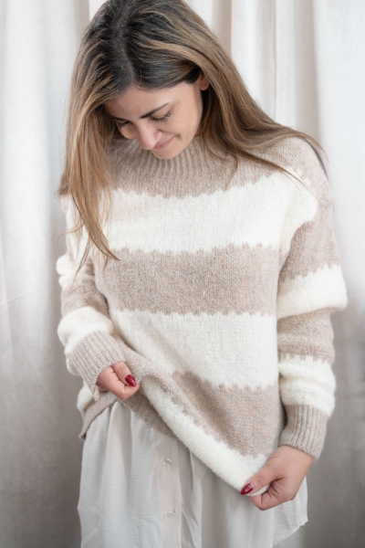 Strick Pullover Soft Stella taupe