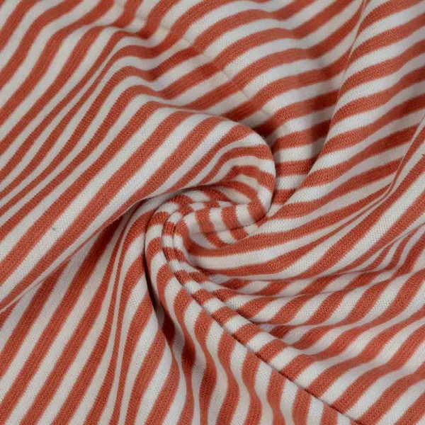 50cm Zuschnitt Bündchen Streifen cognac-weiß